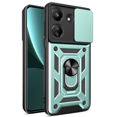 Чехол ударопрочный Serge Ring Camshield Xiaomi Redmi 13C (Зеленый)