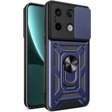 Чехол ударопрочный Serge Ring Camshield Xiaomi Redmi Note 13 Pro 4G (Синий)