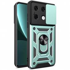 Чехол ударопрочный Serge Ring Camshield Xiaomi Redmi Note 13 Pro 4G (Зеленый)