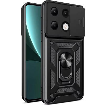 Чехол ударопрочный Serge Ring Camshield Xiaomi Redmi Note 13 4G (Черный)