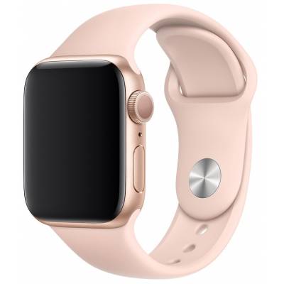 Ремешок силиконовый Sport Band Apple Watch 42/44/45 mm (Pink Sand)