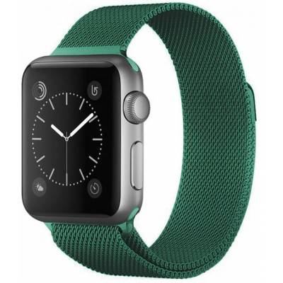 Ремінець Milanese Loop Apple Watch 38/40/41 mm (Dark Green)