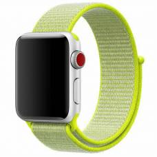 Ремешок Nylon для Apple watch 38/40/41mm (Салатовый / Neon green) Ремешок Nylon для Apple watch 38/40/41mm (Салатовый / Neon green)