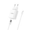 Зарядний пристрій HOCO C62A (2USB/2.1A) + USB - Lightning