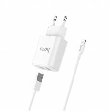 Зарядний пристрій HOCO C62A (2USB/2.1A) + USB - Lightning Зарядний пристрій HOCO C62A (2USB/2.1A) + USB - Lightning