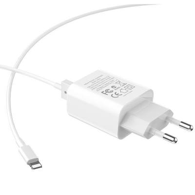 Зарядний пристрій HOCO C62A (2USB/2.1A) + USB - Lightning Зарядний пристрій HOCO C62A (2USB/2.1A) + USB - Lightning