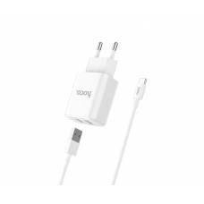 Зарядний пристрій HOCO C62A (2USB/2.1A) + USB - Type C Зарядний пристрій HOCO C62A (2USB/2.1A) + USB - Type C
