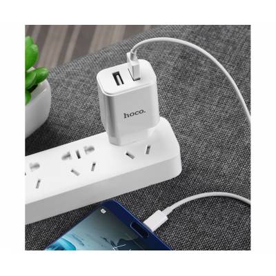 Зарядний пристрій HOCO C62A (2USB/2.1A) + USB - Type C Зарядний пристрій HOCO C62A (2USB/2.1A) + USB - Type C