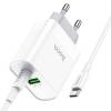 СЗУ HOCO C80A PD 20W+QC3.0 (1USB/1Type-C/3.1A) + Type-C - Type-C СЗУ HOCO C80A PD 20W+QC3.0 (1USB/1Type-C/3.1A) + Type-C - Type-C