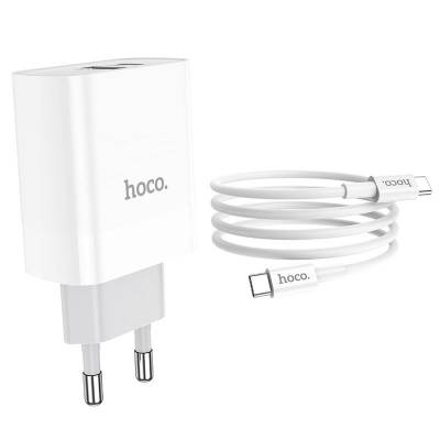 СЗУ HOCO C80A PD 20W+QC3.0 (1USB/1Type-C/3.1A) + Type-C - Type-C СЗУ HOCO C80A PD 20W+QC3.0 (1USB/1Type-C/3.1A) + Type-C - Type-C