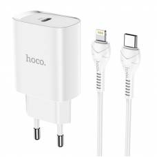 Сетевое зарядное устройство HOCO N14 PD (1Type-C/20W) + Type-C - Lightning Сетевое зарядное устройство HOCO N14 PD (1Type-C/20W) + Type-C - Lightning