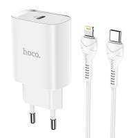 Сетевое зарядное устройство HOCO N14 PD (1Type-C/20W) + Type-C - Lightning Сетевое зарядное устройство HOCO N14 PD (1Type-C/20W) + Type-C - Lightning