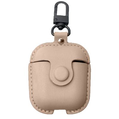 Чехол Leather Bag для AirPods 2/1 (Бежевый)