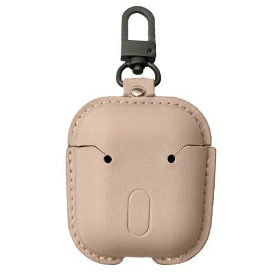 Чехол Leather Bag для AirPods 2/1 (Бежевый) Чехол Leather Bag для AirPods 2/1 (Бежевый)
