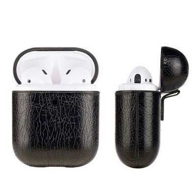 Чехол Leather Case для AirPods 2/1 (Black) Чехол Leather Case для AirPods 2/1 (Black)