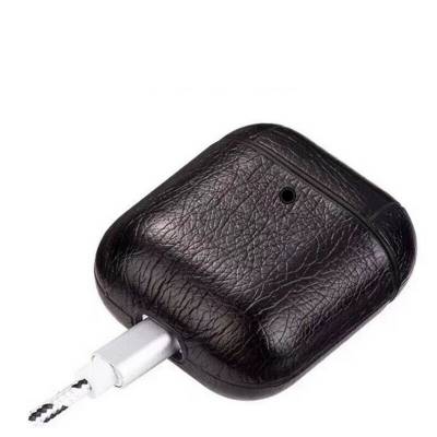Чехол Leather Case для AirPods 2/1 (Black) Чехол Leather Case для AirPods 2/1 (Black)