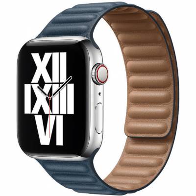 Ремешок Leather Link Apple Watch 42/44/45 mm (Baltic Blue)