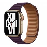 Ремінець Leather Link Apple Watch 42/44/45 mm (Dark Cherry) Ремінець Leather Link Apple Watch 42/44/45 mm (Dark Cherry)