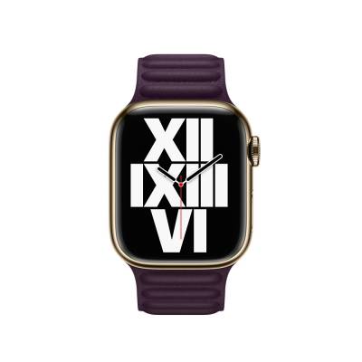 Ремінець Leather Link Apple Watch 42/44/45 mm (Dark Cherry) Ремінець Leather Link Apple Watch 42/44/45 mm (Dark Cherry)