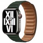 Ремешок Leather Link Apple Watch 42/44/45 mm (Sequoia Green)