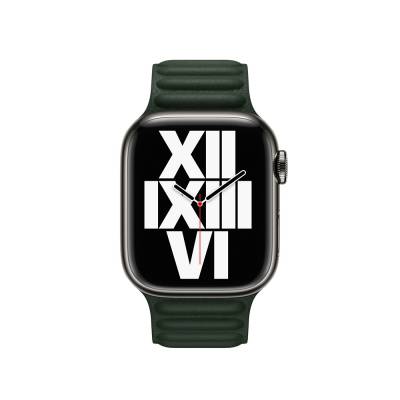 Ремешок Leather Link Apple Watch 38/40/41 mm (Sequoia Green) Ремешок Leather Link Apple Watch 38/40/41 mm (Sequoia Green)