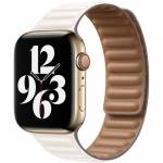 Ремешок Leather Link Apple Watch 38/40/41 mm (White)