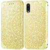 Чехол книжка кожаный Mandala (PU) Samsung Galaxy A02 (Золотой)