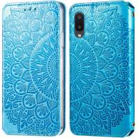 Чехол книжка кожаный Mandala (PU) Samsung Galaxy A02 (Синий) Чехол книжка кожаный Mandala (PU) Samsung Galaxy A02 (Синий)