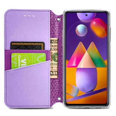 Чехол книжка кожаный Mandala (PU) Samsung Galaxy A02 (Фиолетовый) Чехол книжка кожаный Mandala (PU) Samsung Galaxy A02 (Фиолетовый)