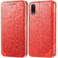 Чехол книжка кожаный Mandala (PU) Samsung Galaxy A02 (Красный) Чехол книжка кожаный Mandala (PU) Samsung Galaxy A02 (Красный)