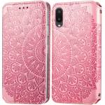 Чехол книжка кожаный Mandala (PU) Samsung Galaxy A02 (Розовый)