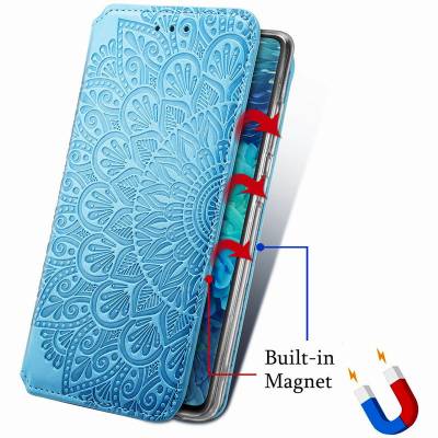 Чохол книжка шкіряна Mandala (PU) Samsung Galaxy A02 (Синій) Чохол книжка шкіряна Mandala (PU) Samsung Galaxy A02 (Синій)