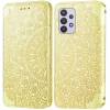Чехол книжка кожаный Mandala (PU) Samsung Galaxy A72 (Золотой)