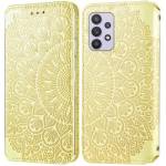 Чехол книжка кожаный Mandala (PU) Samsung Galaxy A72 (Золотой)