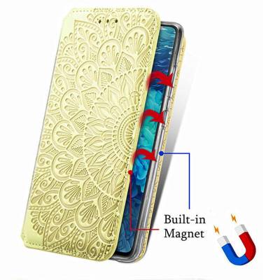 Чехол книжка кожаный Mandala (PU) Samsung Galaxy A72 (Золотой) Чехол книжка кожаный Mandala (PU) Samsung Galaxy A72 (Золотой)