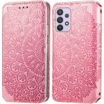 Чехол книжка кожаный Mandala (PU) Samsung Galaxy A72 (Розовый)