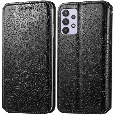 Чохол книжка шкіряна Mandala (PU) Samsung Galaxy A72 (Чорний)