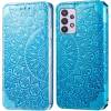Чохол книжка шкіряна Mandala (PU) Samsung Galaxy A72 (Синій)
