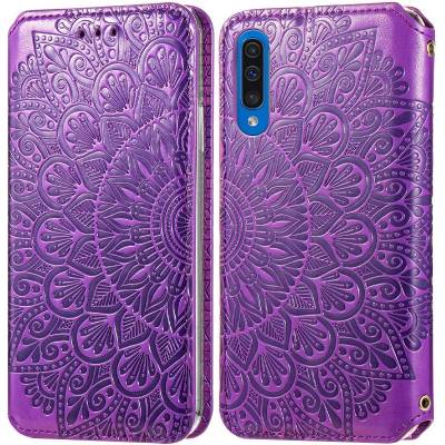 Чохол книжка шкіряна Mandala (PU) Samsung Galaxy A50 (Фіолетовий)