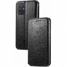 Чохол книжка шкіряна Mandala (PU) Samsung Galaxy A51 (Чорний)