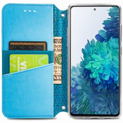 Чехол книжка кожаный Mandala (PU) Samsung Galaxy A51 (Синий) Чехол книжка кожаный Mandala (PU) Samsung Galaxy A51 (Синий)