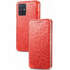 Чохол книжка шкіряна Mandala (PU) Samsung Galaxy A51 (Червоний)