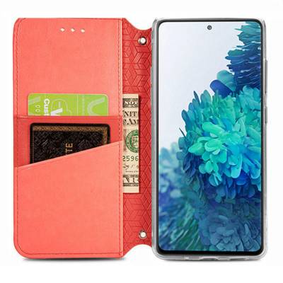 Чехол книжка кожаный Mandala (PU) Xiaomi Poco X3 (Красный) Чехол книжка кожаный Mandala (PU) Xiaomi Poco X3 (Красный)