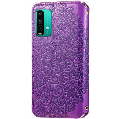 Чехол книжка кожаный Mandala (PU) Xiaomi Redmi 9T (Фиолетовый) Чехол книжка кожаный Mandala (PU) Xiaomi Redmi 9T (Фиолетовый)