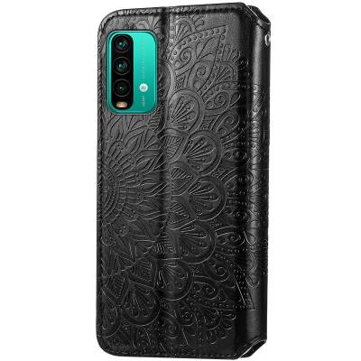 Чехол книжка кожаный Mandala (PU) Xiaomi Redmi 9T (Черный) Чехол книжка кожаный Mandala (PU) Xiaomi Redmi 9T (Черный)