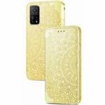 Чехол книжка кожаный Mandala (PU) Xiaomi Mi 10T (Золотой)
