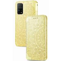 Чехол книжка кожаный Mandala (PU) Xiaomi Mi 10T (Золотой) Чехол книжка кожаный Mandala (PU) Xiaomi Mi 10T (Золотой)