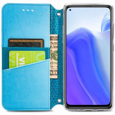 Чехол книжка кожаный Mandala (PU) Xiaomi Mi 10T (Синий) Чехол книжка кожаный Mandala (PU) Xiaomi Mi 10T (Синий)