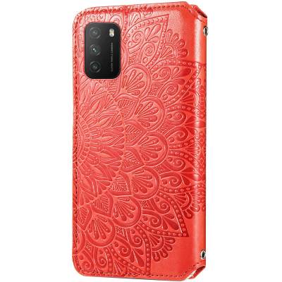 Чехол книжка кожаный Mandala (PU) Xiaomi Poco M3 (Красный) Чехол книжка кожаный Mandala (PU) Xiaomi Poco M3 (Красный)