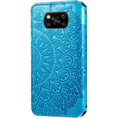 Чехол книжка кожаный Mandala (PU) Xiaomi Poco X3 Pro (Синий) Чехол книжка кожаный Mandala (PU) Xiaomi Poco X3 Pro (Синий)